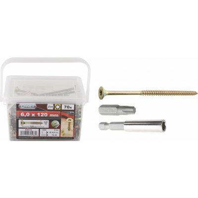 Vruty CONNEX UNI-vruty TX 6,0x120 mm, 70 ks (B30179) – Sleviste.cz