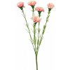 Květina Trsový karafiát 61 cm, bílo - růžový