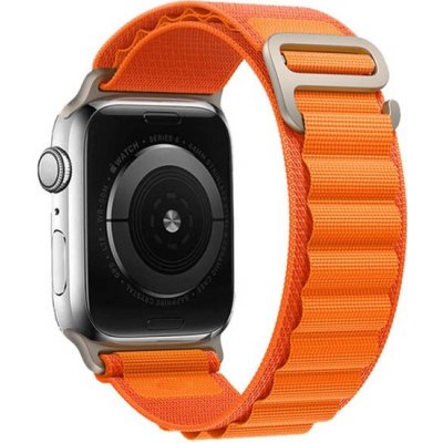 eses Alpský tah tkaný nylonový řemínek pro Apple Watch 42mm/44mm/45mm/49mm Barva: oranžová