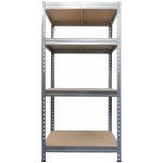 Majster Regál Bullrack Rivet 200 x 100 x 60 cm 4 police zinek – Zboží Mobilmania