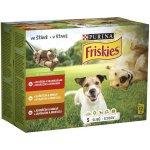 Friskies Adult hovězí kuře jehněčí ve šťávě 12 x 100 g – Sleviste.cz