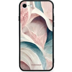 Pouzdro Mobiwear Glossy Apple iPhone SE 2020 - G026G - Růžový a zelenkavý mramor