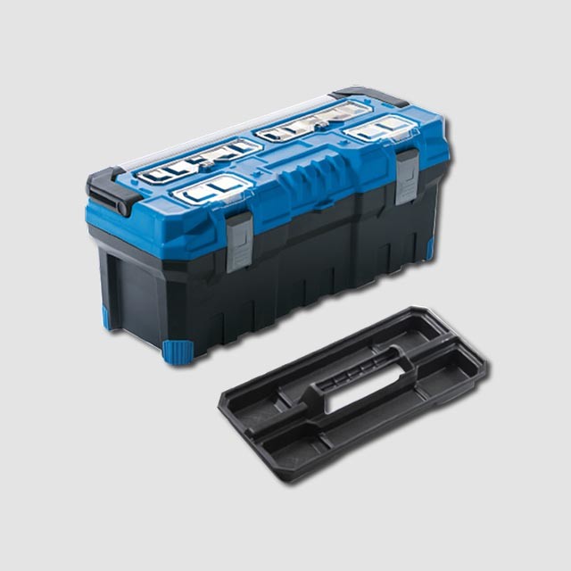 PROSPERPLAST TITAN PLUS Plastový kufr na nářadí modrý, 752 x 300 x 304 mm NTP30A