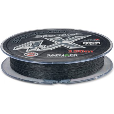 Saenger šňůra Specialist Spin Braid 4X 0,16mm 12,2kg 150m Black – Zbozi.Blesk.cz