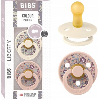 Bibs x Liberty Colour kaučuk dudlík kulatý 2ks ivory blush – Zboží Dáma