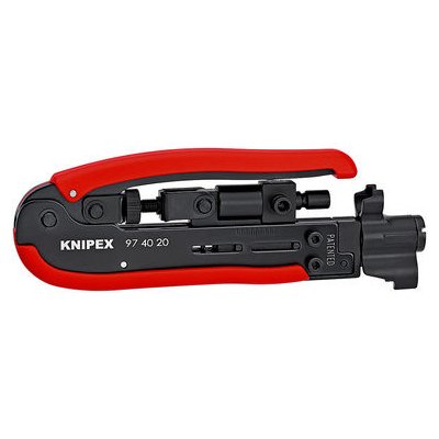 Knipex 97 40 20 SB Kompresní nářadí pro koaxiální konektory 175mm / pro konektory typu F BNC a RCA (97 40 20 SB) – Zboží Mobilmania