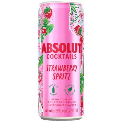 Absolut Cocktails Strawberry Spritz 5% 0,25 l (holá láhev) – Zboží Dáma
