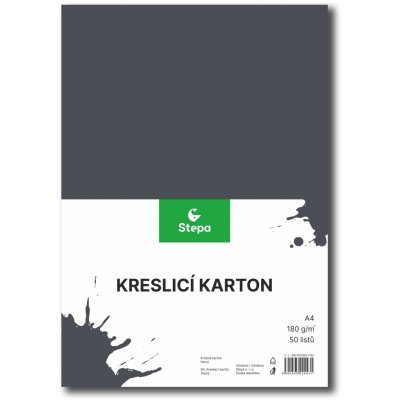 Stepa kreslicí karton barevný A4 50ks černý – Hledejceny.cz