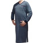 Xcena noční košile dlouhý rukáv s kapsičkou modro šedá – Hledejceny.cz