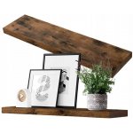 SONGMICS Nástěnná police, hnědá, 80 cm – Hledejceny.cz