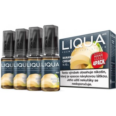 Ritchy Liqua MIX 4Pack Banán Cream 10 ml 3 mg – Hledejceny.cz