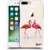 Pouzdro a kryt na mobilní telefon Apple Pouzdro Picasee silikonové Apple iPhone 8 Plus - Flamingos couple čiré