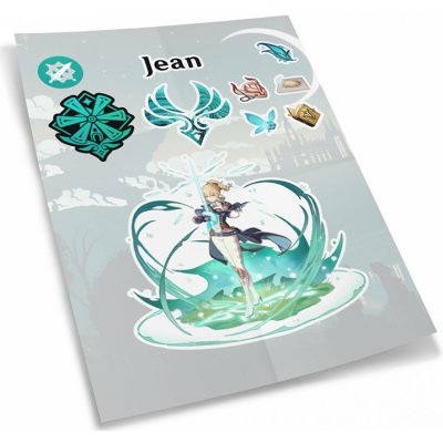 Genshin Impact Sada 10 samolepek Jean – Zboží Živě