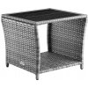 Zahradní stůl FurniGO Ratanový stolek Vedis 45x45x40cm šedý