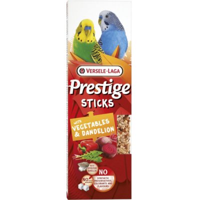 Versele-Laga Prestige Sticks tyčinky Zelenina a pampeliška pro andulky 60 g – Hledejceny.cz