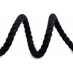 Bavlněná šňůra kroucená Ø10 mm tuhá, macrame, střední, 3 černá – Zboží Mobilmania