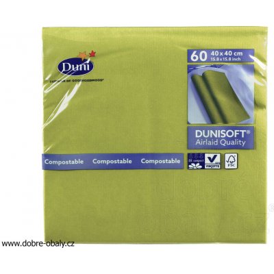 Duni soft ubrousky 40x40cm LEAF GREEN 60ks – Zboží Dáma