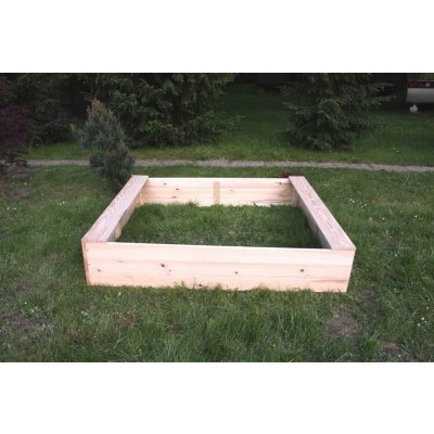 PiPi Dětské dřevěné pískoviště čtverec 160x160x29 cm – Zboží Dáma