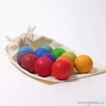 Grimm's Dřevěné kuličky duhové 12 ks – Hledejceny.cz