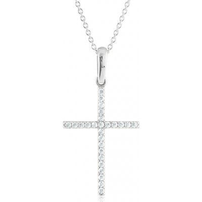 Gemmax Jewelry Řetízek s křížkem z bílého zlata GLSWB-37051-25841 – Sleviste.cz