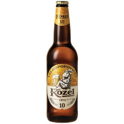 Velkopopovický Kozel světlé výčepní 10° 4% 0,5 l (sklo)