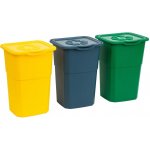 Dea Home Set 3 odpadkových košů ECO na tříděný odpad 3 x 50 L – Zboží Dáma