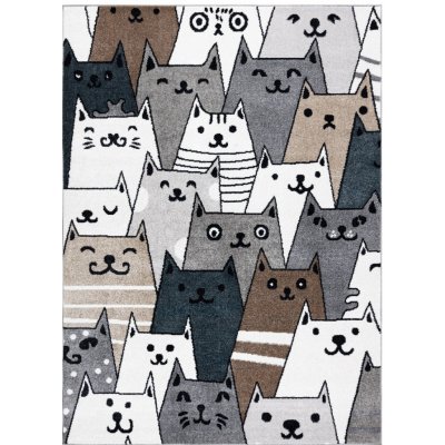 Dywany Łuszczów Fun Gatti Cats multi Vícebarevná