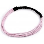 Pružná čelenka do vlasů víceřadá Varianta: 1 pudrová, Balení: 1 ks – Zbozi.Blesk.cz