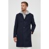 Pánský kabát Calvin Klein vlněný kabát K10K110462 tmavomodrá