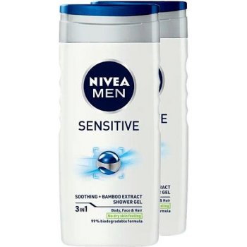 Nivea Men Sensitive sprchový gel 2x 500 ml