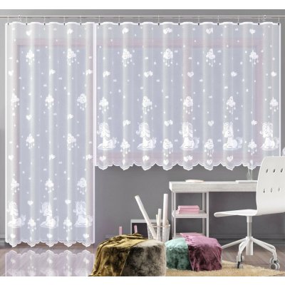 Hotová záclona nebo balkonový komplet Jednorožec bílá - 150 x 250 cm – Hledejceny.cz