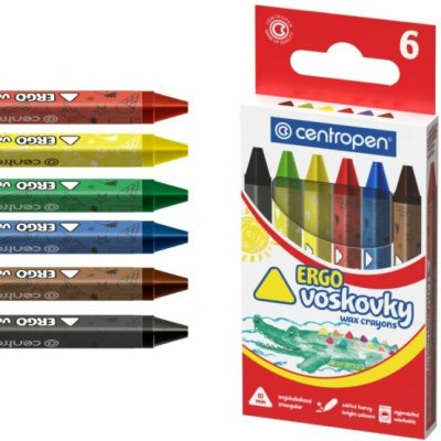 Centropen voskovky trojúhelníkové sada 6 barev – Hledejceny.cz