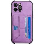 Pouzdro Appleking s kapsou na karty a stojánkem iPhone 12 Pro - fialové – Zboží Mobilmania