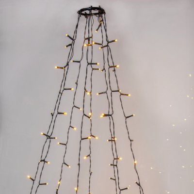 STAR TRADING Světelný LED řetěz na stromeček Indoor/Outdoor, zelená barva, plast