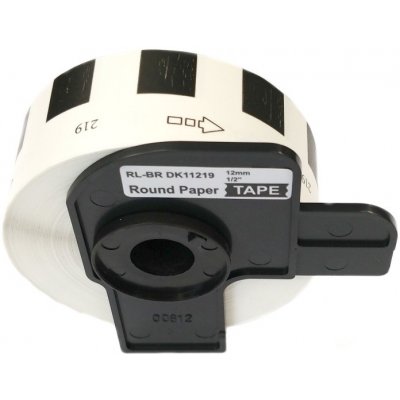 Etikety / štítky pro tiskárny BROTHER QL - typ DK-11219 - kompatibilní - kulaté průměr 12 mm - 1200 ks, bílá – Hledejceny.cz