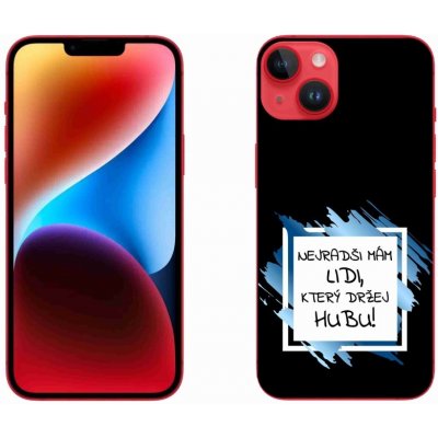 mmCase na iPhone 14 Plus - vtipný text 7 bíločerné pozadí – Zboží Mobilmania