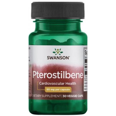 Swanson Pterostilben 50 mg 30 rostlinných kapslí