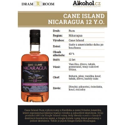 Cane Island Nicaragua 43% 0,04 l (holá láhev) – Zboží Mobilmania