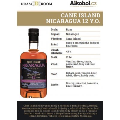 Cane Island Nicaragua 43% 0,04 l (holá láhev)