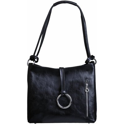 Il Giglio dámská kožená kabelka přes rameno 095 černá – Zboží Mobilmania