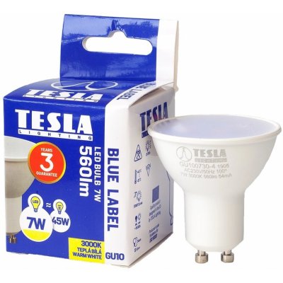 Tesla LED žárovka, GU10, 7 W, 560 lm, 3 000 K – Hledejceny.cz