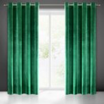 EUROFIRANY ZATEMŇOVACÍ ZÁVĚS NA KROUŽCÍCH SAMANTA 140X250 CM ZELENÁ – Hledejceny.cz