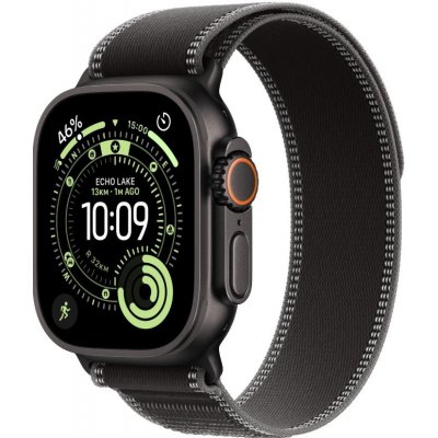 Apple Watch Ultra 3 (2025) 49mm Černý titan s černým/uhlovým trailovým tahem M/L MF1H4QC/A – Zboží Živě