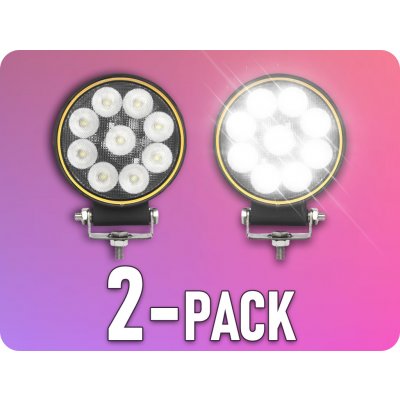 TruckLED LED pracovní světlo 20W, 1133lm, kulaté, 9xLED, 12V/24V/2-PACK! [L0176] | Zboží Auto