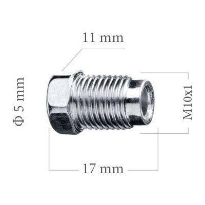 WP Koncovka brzdové trubky 5mm M10x1 – Zboží Mobilmania