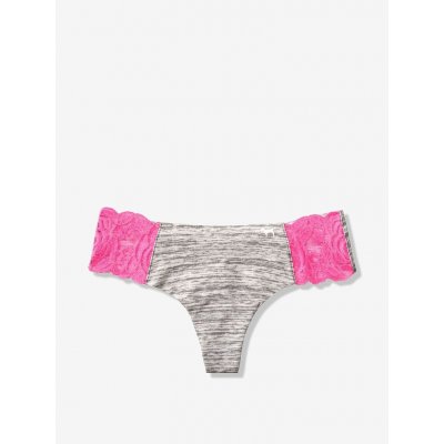 Victoria's Secret dámská tanga Lace Trim No-Show Thong růžová – Hledejceny.cz