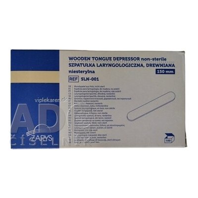 ZARYS Laryngologická lopatka dřevěná nesterilní 1x100 ks – Hledejceny.cz