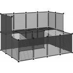 vidaXL Klec pro malá zvířata černá PP a ocel 143 x 107 x 93 cm – Hledejceny.cz