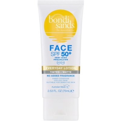 Bondi Sands SPF 50+ Everyday Face Lotion ochranný tónovací krém na obličej pro matný vzhled SPF 50+ 75 ml – Zboží Mobilmania