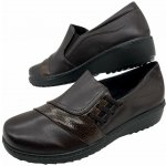 Dámské hnědé nadměrné mokasíny s jemným zateplením – Zboží Dáma